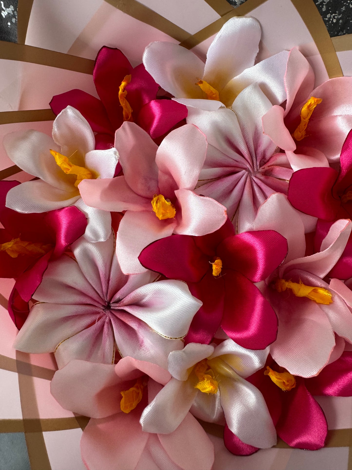 Eternal hibiscus plumeria bouquet