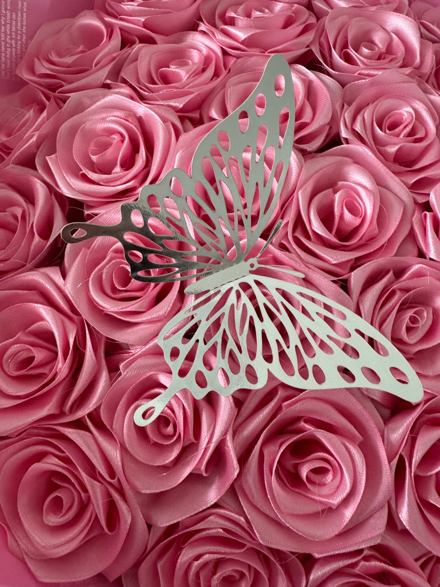 Eternal rose bouquet - plain pink edition with written wrap