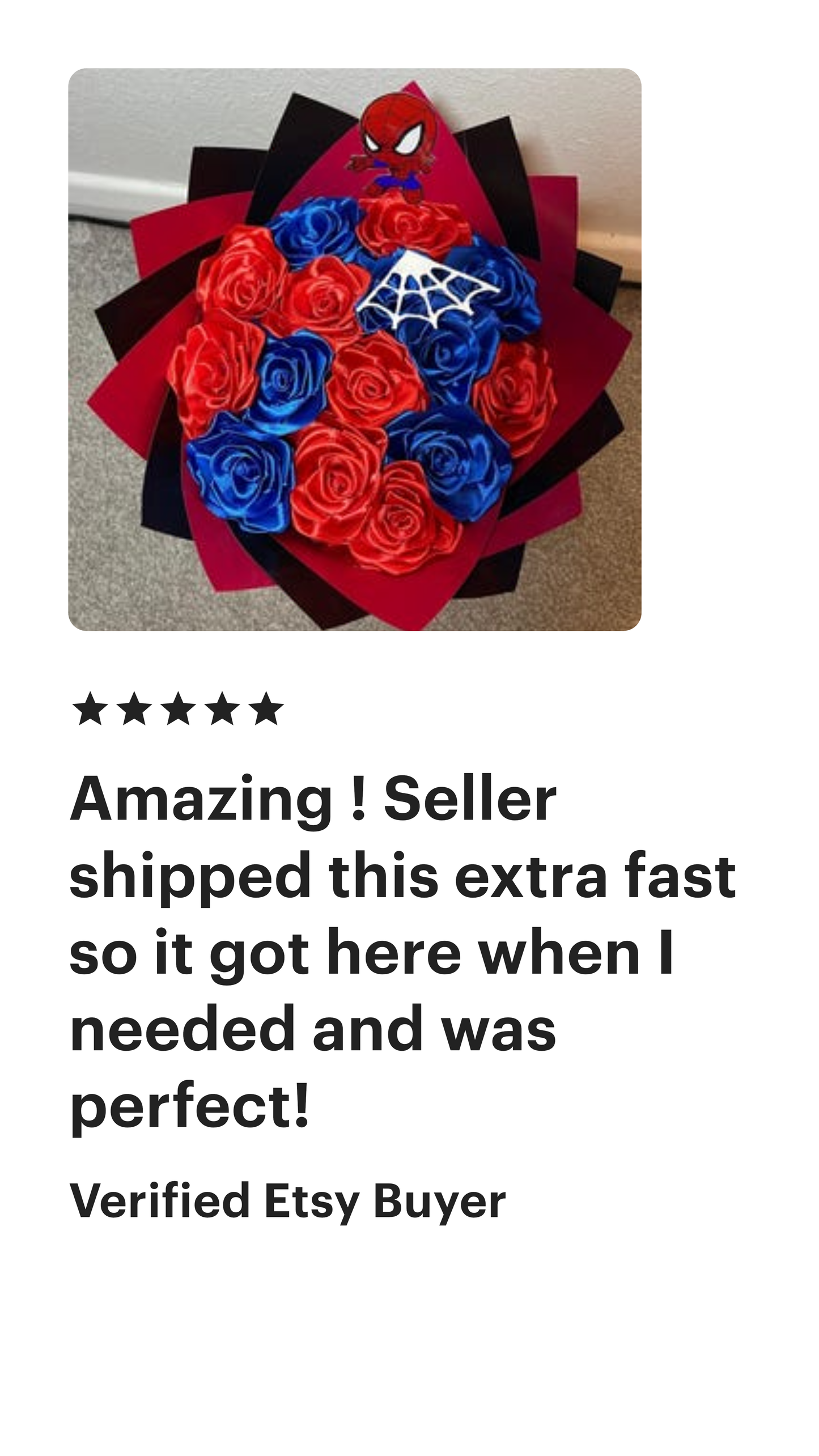 Eternal ribbon rose bouquet - spider man
