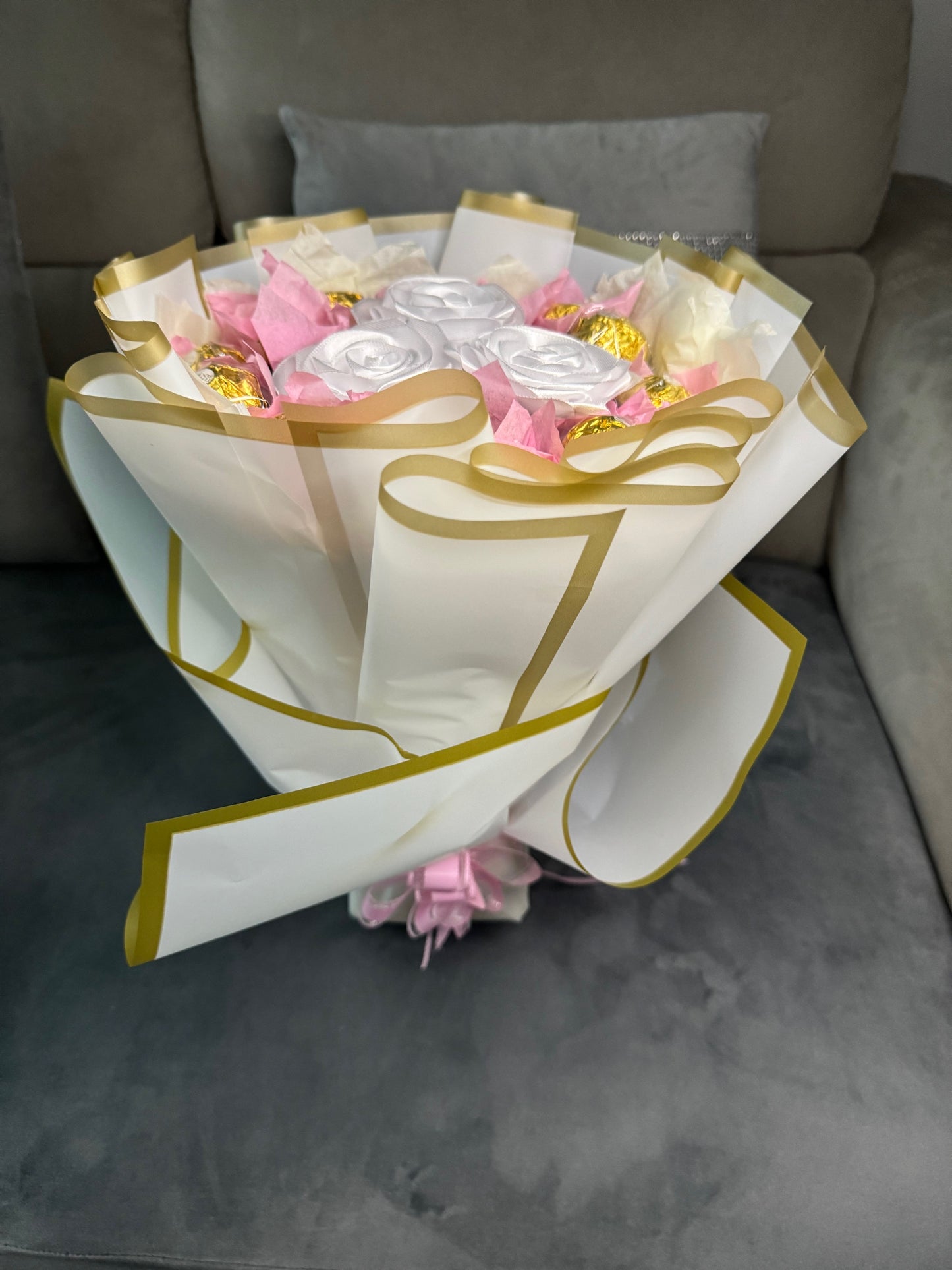 eternal rose chocolate bouquet  - pink